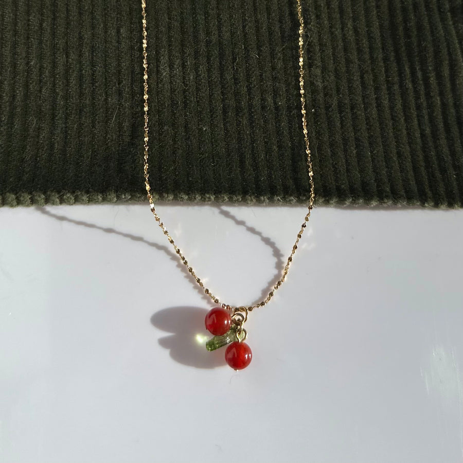 The Cherry Necklace - Gold