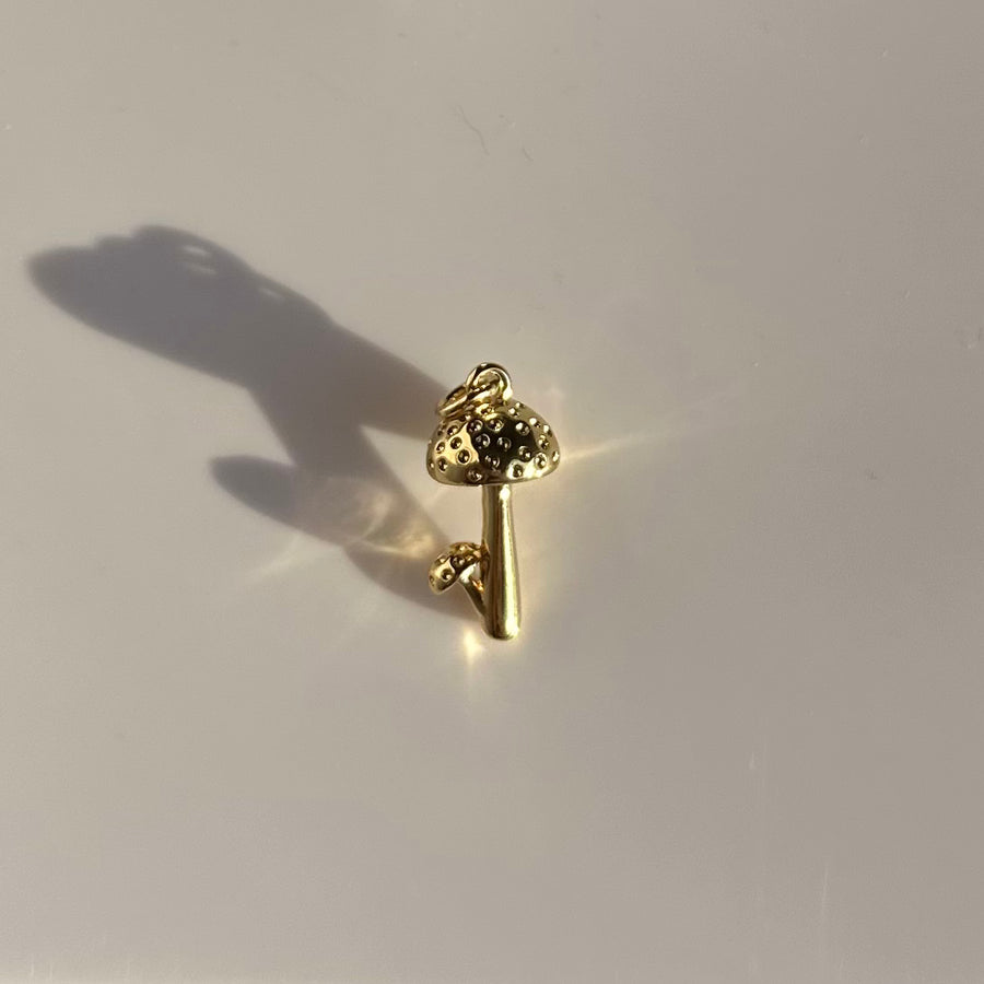 Mushroom Charm - Gold Filled