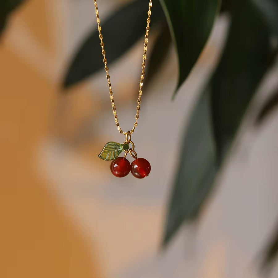 The Cherry Necklace - Gold